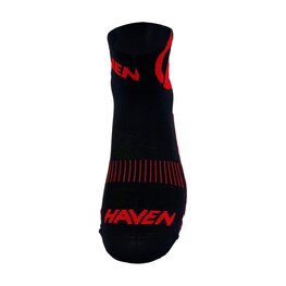 HAVEN Klassische Fahrradsocken - LITE SILVER NEO 2PAK - Schwarz/Rot