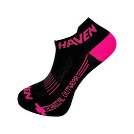 HAVEN Knöchelhohe Fahrradsocken - SNAKE SILVER NEO 2PAK - Schwarz/Rosa
