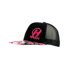 HAVEN Fahrradmütze - TRUCKER - Schwarz/Rosa