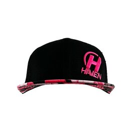 HAVEN Fahrradmütze - TRUCKER - Schwarz/Rosa