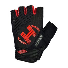 HAVEN Fingerlose Fahrradhandschuhe - DEMO NEO SHORT - Schwarz/Rot