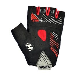 HAVEN Fingerlose Fahrradhandschuhe - DEMO NEO SHORT - Schwarz/Rot
