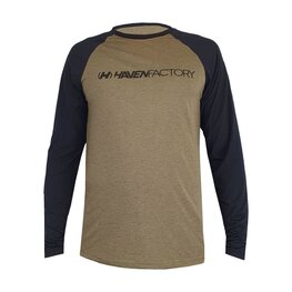 HAVEN Langarm Fahrradtrikot für den Sommer - FACTORY TRAIL - Schwarz/Braun