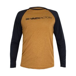 HAVEN Langarm Fahrradtrikot für den Sommer - FACTORY TRAIL - Schwarz/Braun