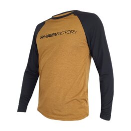 HAVEN Langarm Fahrradtrikot für den Sommer - FACTORY TRAIL - Schwarz/Braun