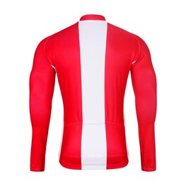 BONAVELO Langarm Fahrradtrikot für den Winter - POLAND WINTER - Rot/Weiß