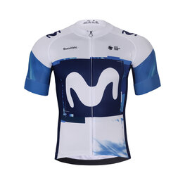 BONAVELO Kurzarm Fahrradtrikot - MOVISTAR 2025 - Weiß/Blau