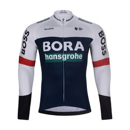 BONAVELO Langarm Fahrradtrikot für den Winter - BORA 2025 WINTER - Blau/Weiß