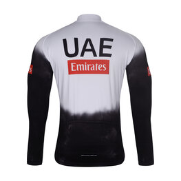 BONAVELO Langarm Fahrradtrikot für den Winter - UAE 2025 WINTER - Weiß/Schwarz