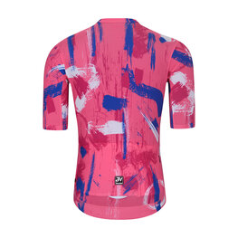 HOLOKOLO Kurzarm Fahrradtrikot - STROKES - Rosa/Blau