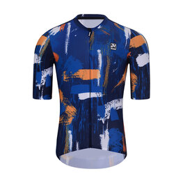 HOLOKOLO Kurzarm Fahrradtrikot - STROKES - Orange/Blau