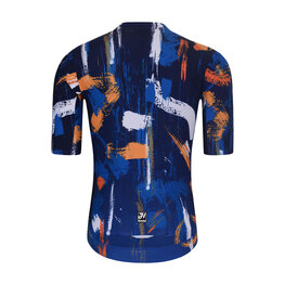 HOLOKOLO Kurzarm Fahrradtrikot - STROKES - Orange/Blau