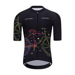 HOLOKOLO Kurzarm Fahrradtrikot - MAAPPI DARK - Schwarz/mehrfarbig