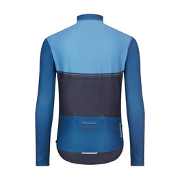 HOLOKOLO Langarm Fahrradtrikot für den Winter - STRIPES WINTER - Blau