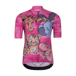 HOLOKOLO Kurzarm Fahrradtrikot - SAFARI - Rosa/mehrfarbig