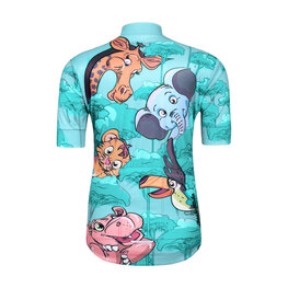HOLOKOLO Kurzarm Fahrradtrikot - SAFARI - Türkis/mehrfarbig