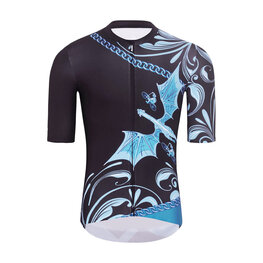 HOLOKOLO Kurzarm Fahrradtrikot - DRAGON - Blau/Schwarz