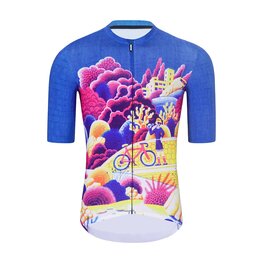 HOLOKOLO Kurzarm Fahrradtrikot - VOYAGE - Blau/mehrfarbig