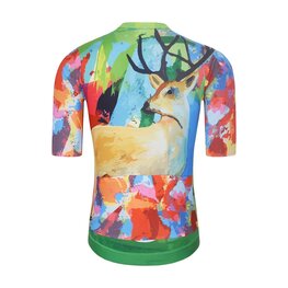 HOLOKOLO Kurzarm Fahrradtrikot - DEER - Grün/mehrfarbig