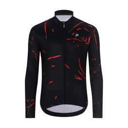 HOLOKOLO Langarm Fahrradtrikot für den Winter - PASSION WINTER - Schwarz/Rot