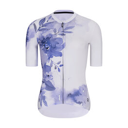 RIVANELLE Kurzarm Fahrradtrikot - FLOWERY LADY - Weiß/Lila/Blau