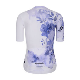 RIVANELLE Kurzarm Fahrradtrikot - FLOWERY LADY - Weiß/Lila/Blau