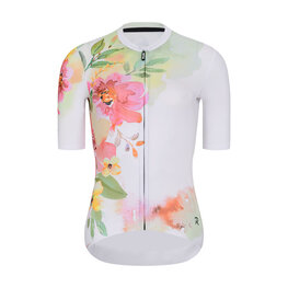 RIVANELLE Kurzarm Fahrradtrikot - FLOWERY LADY - Weiß/Rosa/Grün