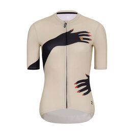 RIVANELLE Kurzarm Fahrradtrikot - HANDS LADY - Beige/Schwarz