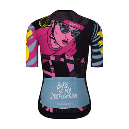RIVANELLE Kurzarm Fahrradtrikot - MEDITATION - Schwarz/Rosa
