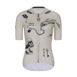 RIVANELLE Kurzarm Fahrradtrikot - TATTOO - Elfenbein/Grau