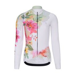 RIVANELLE Langarm Fahrradtrikot für den Winter - FLOWERY WINTER - Gelb/mehrfarbig