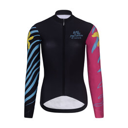 RIVANELLE Langarm Fahrradtrikot für den Winter - MEDITATION WINTER - Schwarz/Rosa