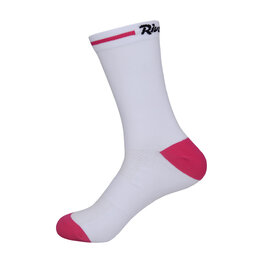 RIVANELLE Klassische Fahrradsocken - COMPETE - Weiß/Rosa