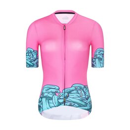 RIVANELLE Kurzarm Fahrradtrikot - MEDUSA - Rosa/Türkis