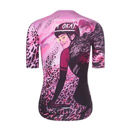 RIVANELLE Kurzarm Fahrradtrikot - ROSESCAPE - Lila/Schwarz