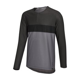 IXS Langarm Fahrradtrikot für den Sommer - FLOW XTG LS - Grau/Schwarz