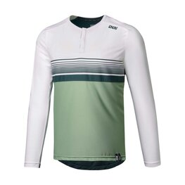 IXS Langarm Fahrradtrikot für den Sommer - FLOW LITE 1.0 - Weiß/Grün