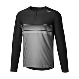 IXS Langarm Fahrradtrikot für den Sommer - FLOW LITE 1.0 - Schwarz/Grau