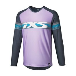 IXS Langarm Fahrradtrikot für den Sommer - TRIGGER LITE 1.1 - Lila/Blau