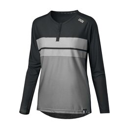 IXS Langarm Fahrradtrikot für den Sommer - FLOW LITE 1.0 W - Schwarz/Grau