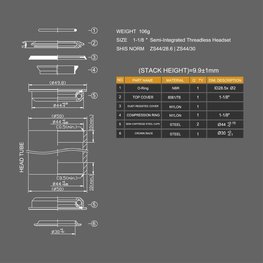 LONGUS Kopfzusammensetzung - HEADSET  - Schwarz