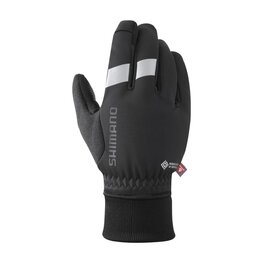 SHIMANO Langfinger-Fahrradhandschuhe - WINDSTOPPER PRIMALOFT - Schwarz