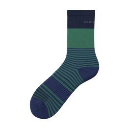 SHIMANO Klassische Fahrradsocken - ORIGINAL TALL - Grün/Blau
