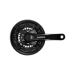 SHIMANO Kurbeln und Kettenblätter - TOURNEY TY501 170mm 48/38/28 - Schwarz