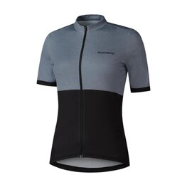 SHIMANO Kurzarm Fahrradtrikot - ELEMENT - Grau/Schwarz