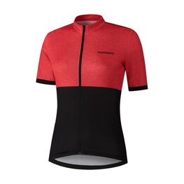 SHIMANO Kurzarm Fahrradtrikot - ELEMENT - Rot/Schwarz