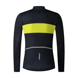SHIMANO Langarm Fahrradtrikot für den Sommer - VERTEX TEAM LONG - Blau/Gelb