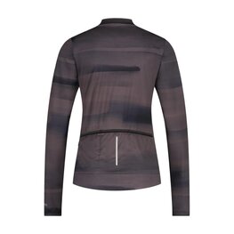 SHIMANO Langarm Fahrradtrikot für den Winter - KAEDE PRINTED LONG - Lila/Grau