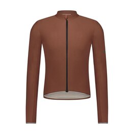 SHIMANO Langarm Fahrradtrikot für den Sommer - EVOLVE MERINO LONG - Braun