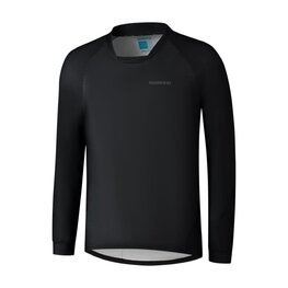 SHIMANO Langarm Fahrradtrikot für den Sommer - MYOKO LONG WARM - Schwarz